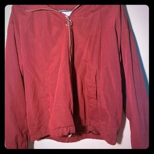 BURGUNDY ZIP UP JACKET